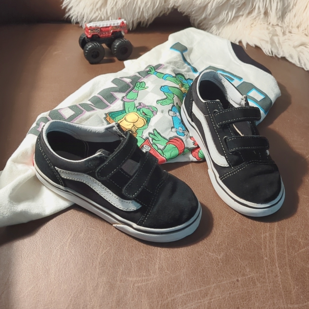 Black Velcro Vans